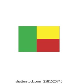 Benin Flag Illustration Representing National Pride, Heritage, and Identity