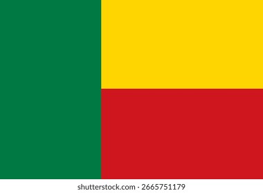 Bandera de Benín ilustrador país banderas símbolo nación  