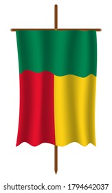 Benin flag image vector. EPS.file.
