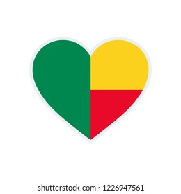 Benin flag. Benin love flag.
