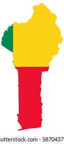 Benin flag map