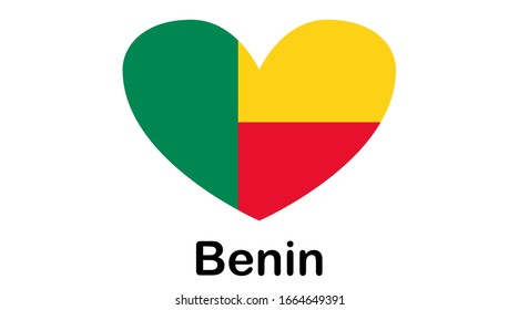 Bandera Benín, colores oficiales y proporción correctamente. Bandera nacional de Benín.
