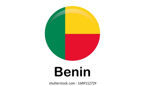 Benin flag, official colors and proportion correctly. National Benin flag.