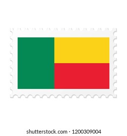 Benin flag on white background vector image
