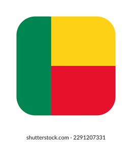 Benin flag simple illustration for independence day or election
