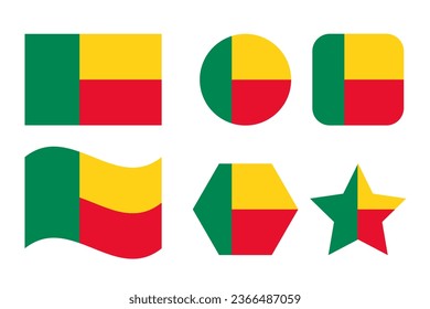 Bandera de Benín, simple ilustración del día de la independencia o elección