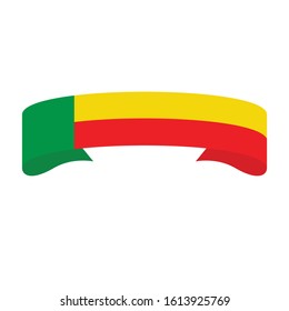 Benin flag. Simple vector. National flag of Benin  