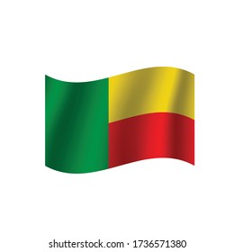 Benin flag. Simple vector. National flag of Benin  