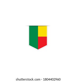 Benin flag. Simple vector. National flag of Benin  