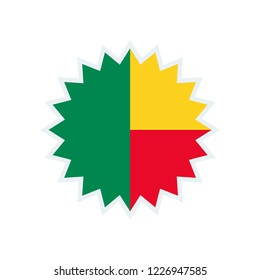Benin flag. Benin star flag.
