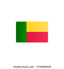 benin flag vector. country flag symbol isolated on white background