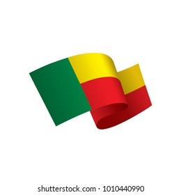 Benin flag, vector illustration