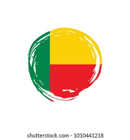 Benin flag, vector illustration