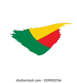 Benin flag, vector illustration