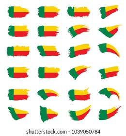 Benin flag, vector illustration