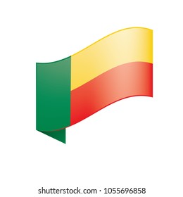 Benin flag, vector illustration