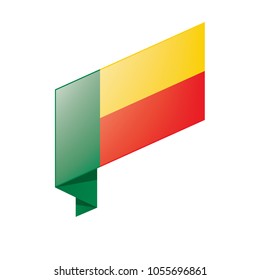 Benin flag, vector illustration