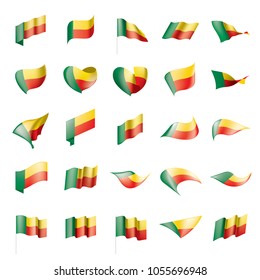 Benin flag, vector illustration