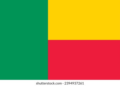 Alta resolución de iluminación de vectores de bandera de Benín 