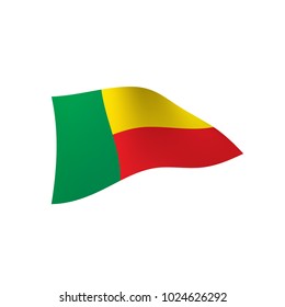 Benin flag, vector illustration on a white background