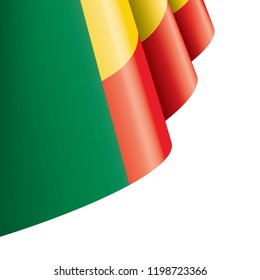 Benin flag, vector illustration on a white background