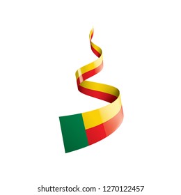 Benin flag, vector illustration on a white background