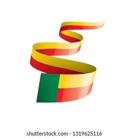 Benin flag, vector illustration on a white background