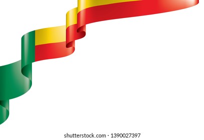 Benin flag, vector illustration on a white background