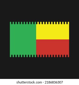 Vector de bandera de Benín. Bandera nacional