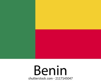 VECTOR DE BANDERA BENÍN PARA MEDIOS SOCIALES Y MEDIOS IMPRESOS