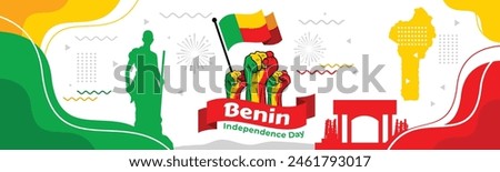 Benin Independence Day, August 1. Vector illustration