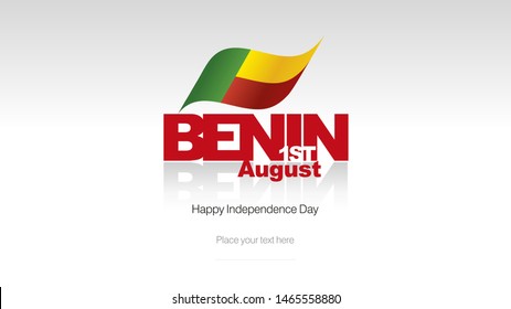 Benin Independence Day flag logo icon banner