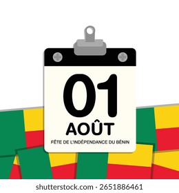 Dia da Independência do Benim Pequeno Calendário de Parede