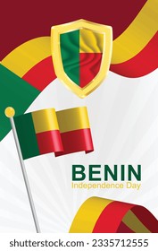 Diseño de la plantilla del día de la independencia de Benín 