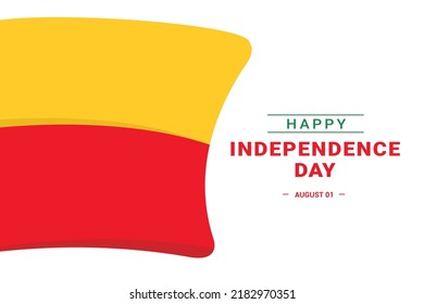 Benin Independence Day. Vector Illustration. The illustration is suitable for banners, flyers, stickers, cards, etc.