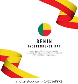 Benin independence day vector template. Design for banner, greeting cards or print. Design happiness celebration.; 