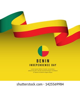 Benin independence day vector template. Design for banner, greeting cards or print. Design happiness celebration.; 