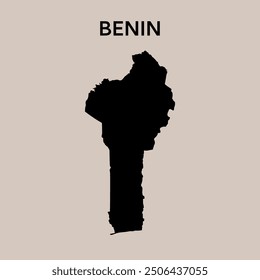 Benin-Karte. Abstraktes Design, Vektorgrafik	