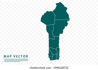 Benin map High Detailed on white background. Abstract design vector illustration eps 10