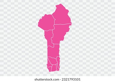 Benin Map Rose Color Background quality files png