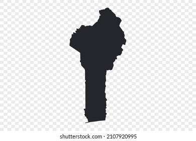 Benin map vector, Not isolated on transparent background