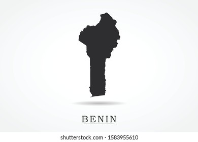 Benin Map - World Map International vector template isolated on white background - Vector illustration eps 10