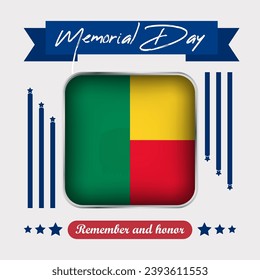 Benin Memorial Day Vector Illustration