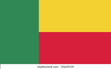 Benin national flag 