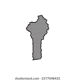 Benin National Flag Map Design, Illustration Of Benin Country Flag Inside The Map