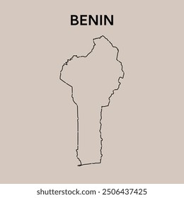 Gliederungsplan von Benin. Abstraktes Design, Vektorgrafik	