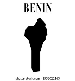 Benin porto-novo outline world map silhouette vector illustration, creative design background, national country flag, design element, symbols from countries all continents set. 