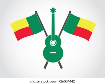 Benin Republic Emblem Guitar