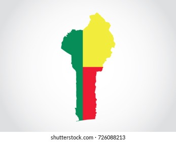 Benin Republic Map Flag Territory