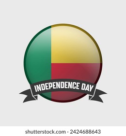 Benin Round Independence Day Badge